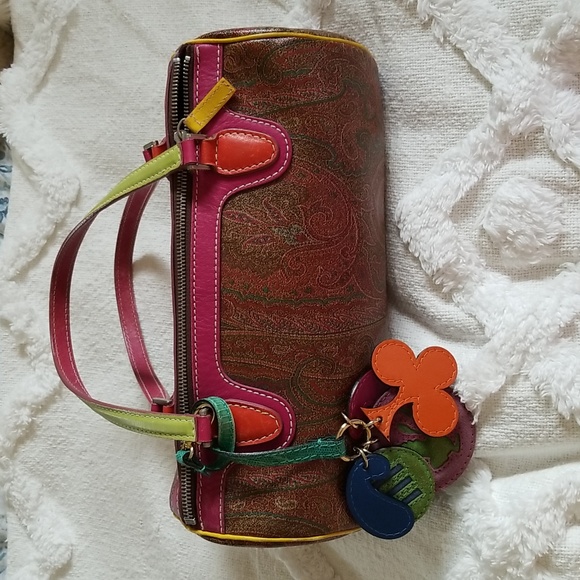 Etro Handbags - EUC RARE Etro Papillon Paisley Multi-color with charms
